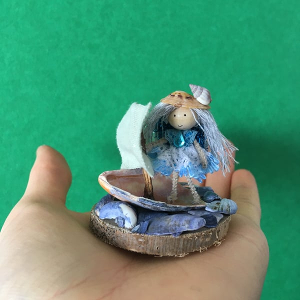 Very Tiny Sailing Fairy Decoration, Fairy Doll Ornaments