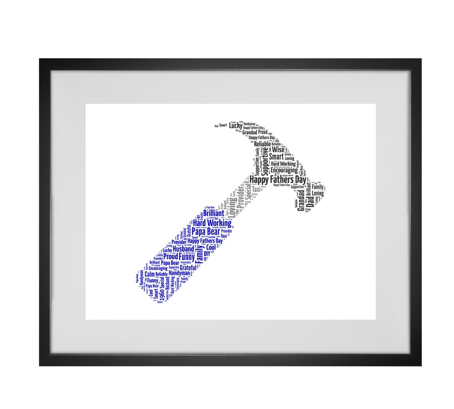 Personalised Retirement Hammer Tools Design Word Art Gifts  