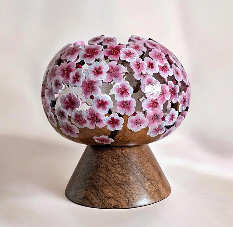 Cherry Blossom Gourd Lamp