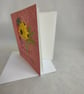 Sunshine Yellow Polka Dot Flower in Pink Arch - Birthday Card  - Image 9