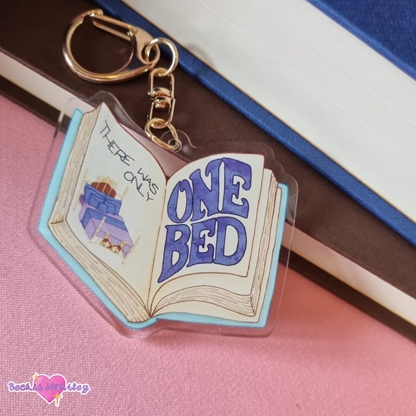 Only One Bed Keychain - Double Sided Keychain - Bookish Gifts, Accessories