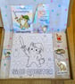 Gamer Cat Stationery Gift Box Side Questing Art Print, Bookmark, Coloring Page, 