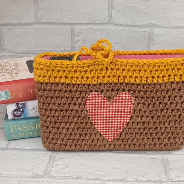 Crochet book sleeve, book covers, book pouch