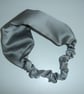 Silk Headband Grey Mulberry Silk Hairband Elasticated