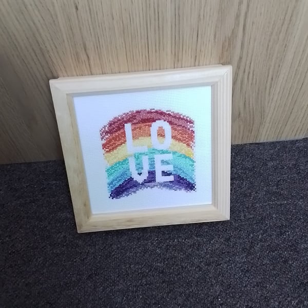 Love Rainbow, Love Wall Art, Anniversary Gift, Wedding Gift, Rainbow Picture