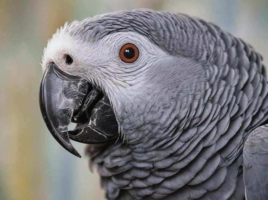 A5 Greeting Card African Grey Parrot 
