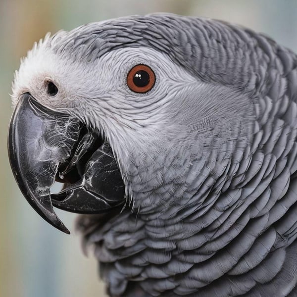 A5 Greeting Card African Grey Parrot 
