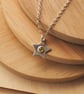 Silver Star Pendant with August Birthstone Peridot