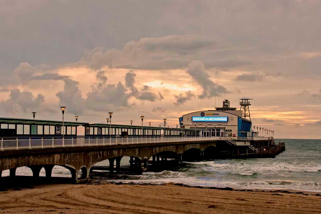Bournemouth Pier And Beach Dorset England Photograph Print