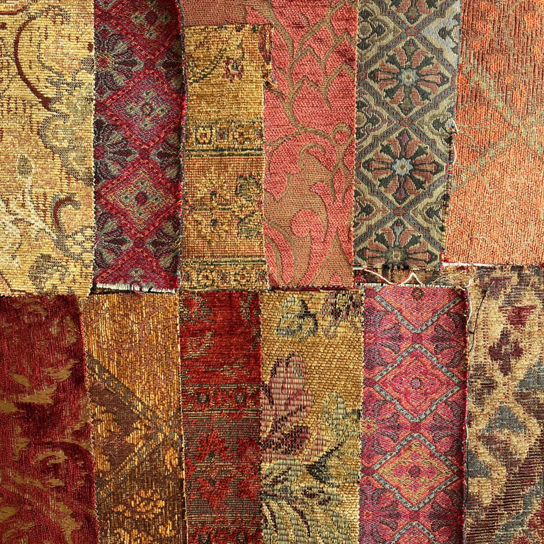 Upholstery fabric destash, gift for crafters, fabric bundle,
