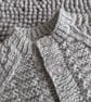 16" Patterned Round Neck Baby Cardigan (Light Grey) - Image 3