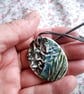 ceramic necklace pendant handmade- fir tree no 1