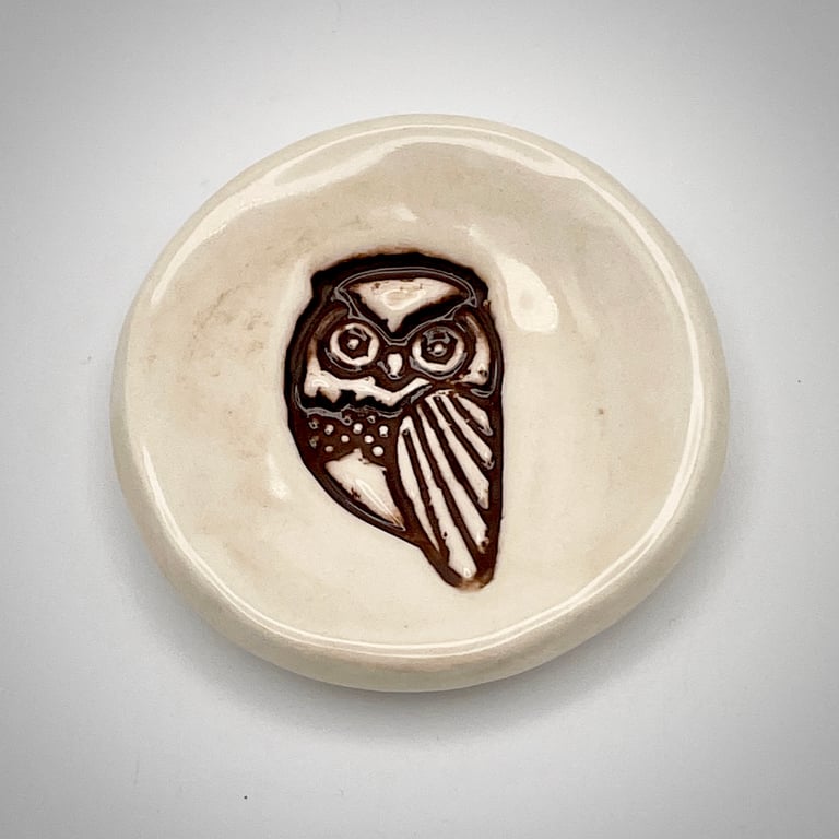 NEW! Ceramic owl ring dish