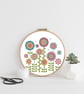 Retro Flower Cross Stitch Pattern: Modern Floral Embroidery (PDF Download) - Image 5