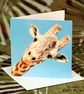 Exclusive Handmade Giraffe Hello Greetings Card on Archive Photo Paper - Image 3