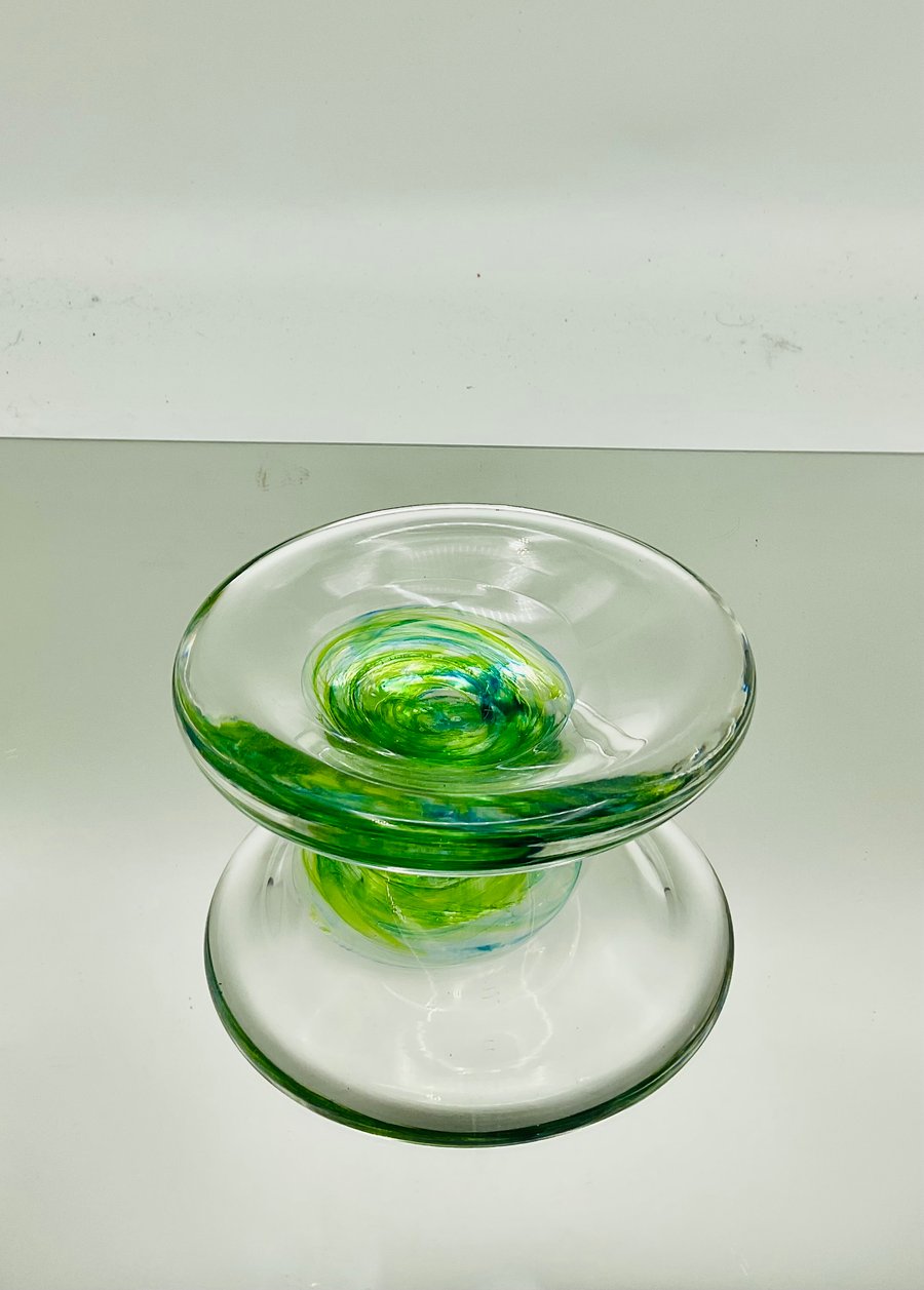 Turquoise Green Plain Trinket Bowl