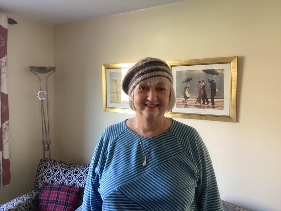 Stylish striped beret