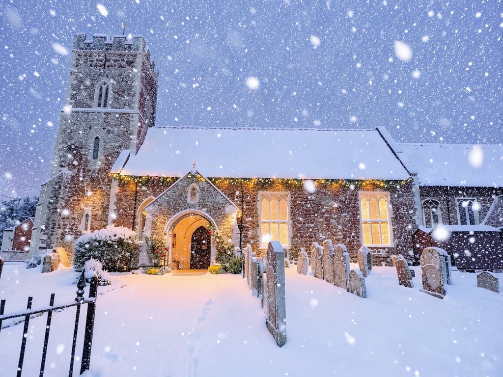 Denver Church Norfolk Christmas Greeting Card A5