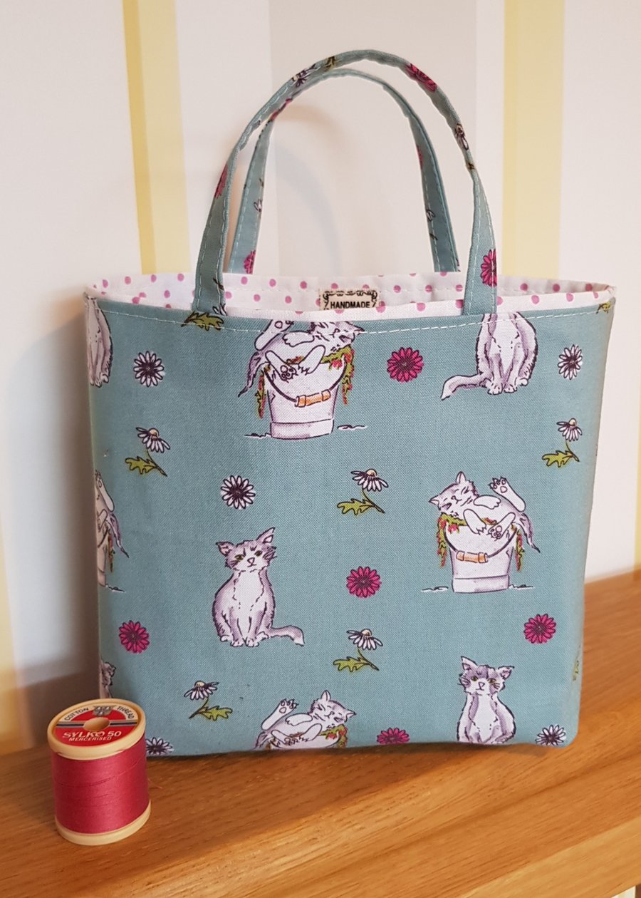 Cat in a bucket gift bag