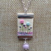 Hand sewn fabric pendant necklace 