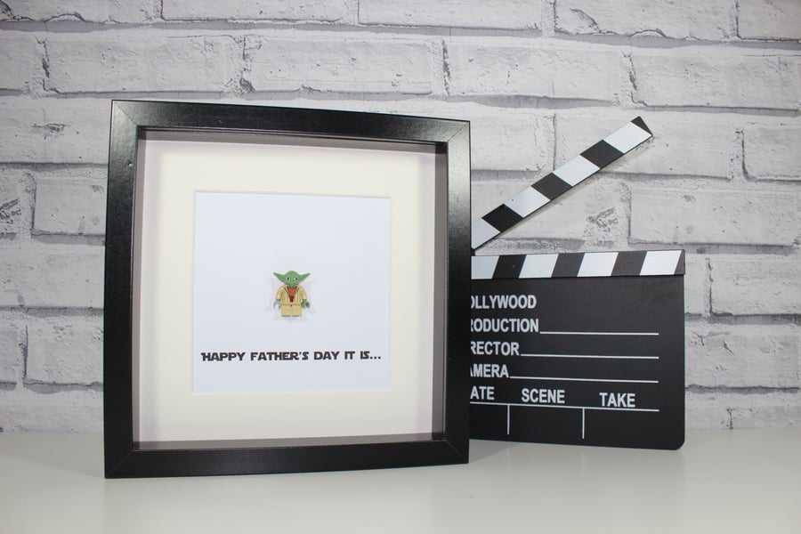 YODA - STAR WARS - FATHERS DAY SPECIAL - FRAMED LEGO MINIFIGURE