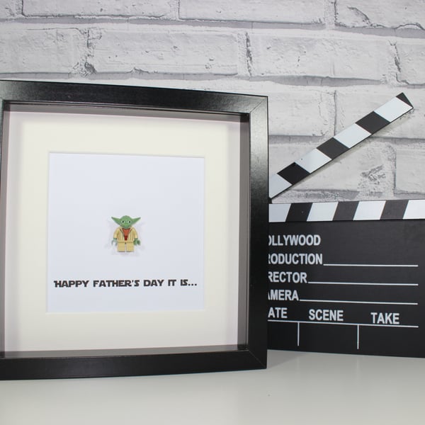 YODA - STAR WARS - FATHERS DAY SPECIAL - FRAMED LEGO MINIFIGURE