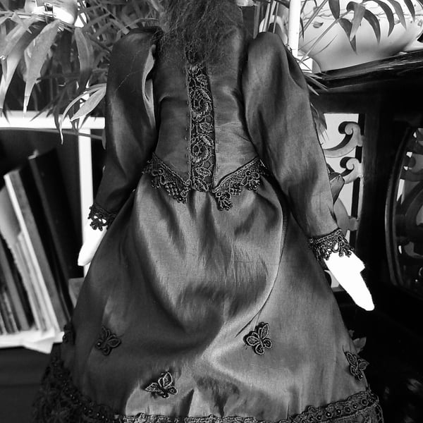 'Florence' Victorian style crow headed rag doll