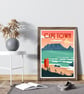 Cape Town retro travel poster, Cape Town print, South Africa travel poster - Image 2
