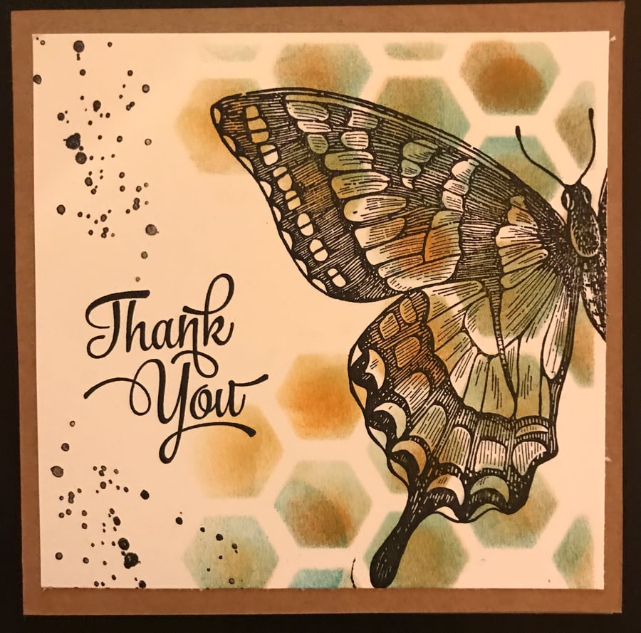 Set of 2 Thank You "Swallowtail" Cards 