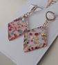 Diamond Shaped Resin Earrings - Image 2