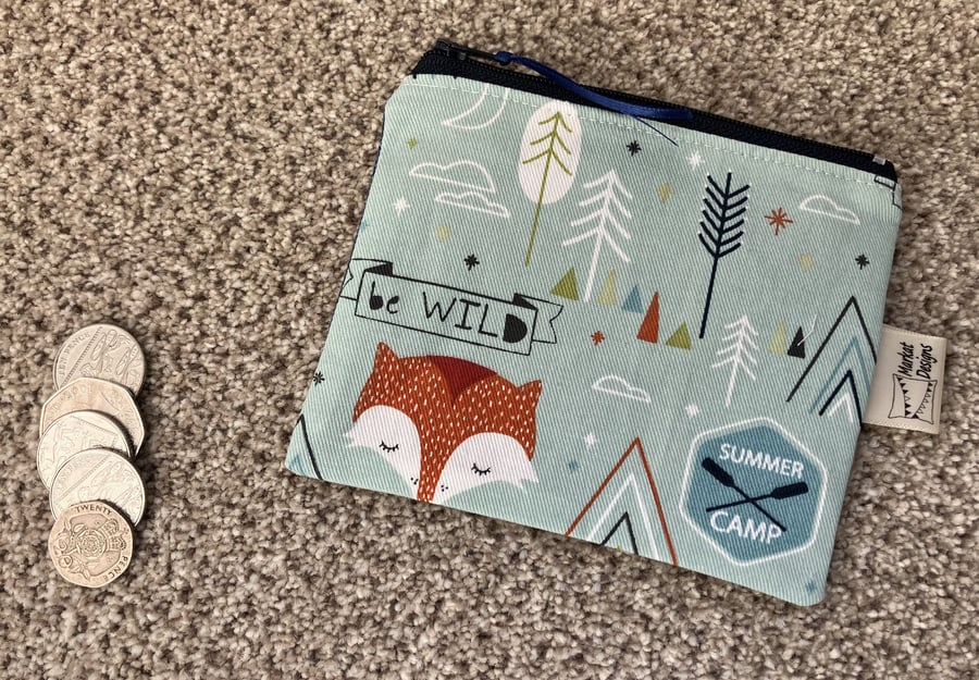 Fox Head Coin Purse, Handmade in the UK