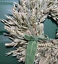 Natural Dried Wheat & Pampas Wreath – Sage Green Velvet Ribbon Scandi Decor - Image 6