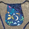 Tie-On Pocket - Large Night Dragons