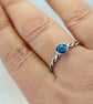 Mermaid Stacking Ring - Silver Abalone Ring - Sterling Silver Twist  - Image 2