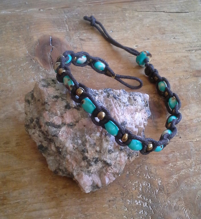 Unisex Bead and Braid Bracelet