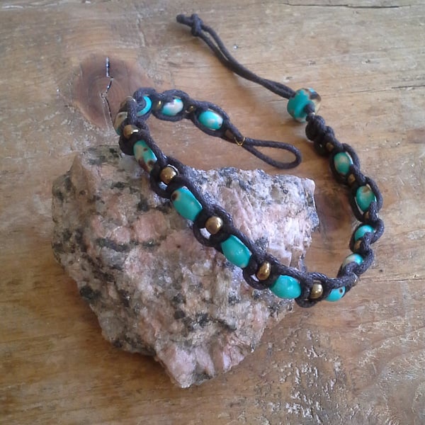 Unisex Bead and Braid Bracelet