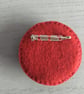 Hand Embroidered Poppy Brooch - Image 3
