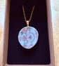 Upcycled bone china necklace pink