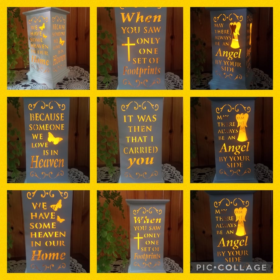 Memorial lantern memorial keepsake LED remembrance lantern memory keepsake  