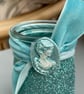 Glitter decorated glass jar tealight holder - Image 5