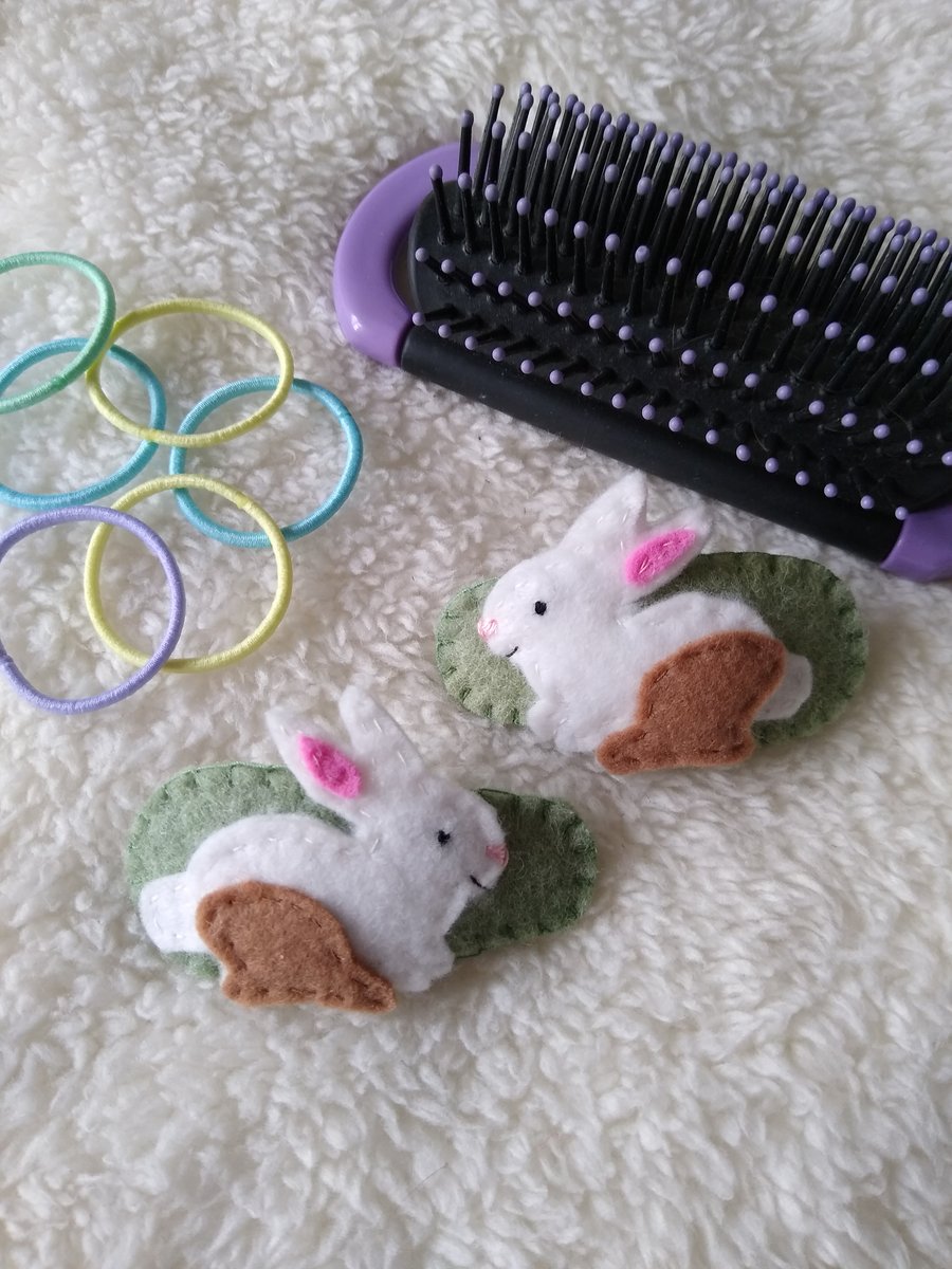 Rabbit hair clips, toddler hair accessories