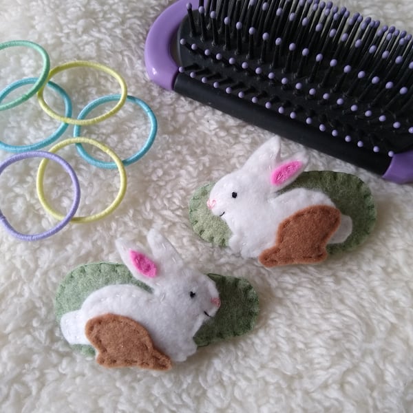 Rabbit hair clips, toddler hair accessories