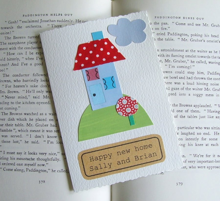 New home card personalised with your own message