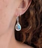 Turquoise Blue Aurora Opal Teardrop Earrings - JBJ3040 - Image 3