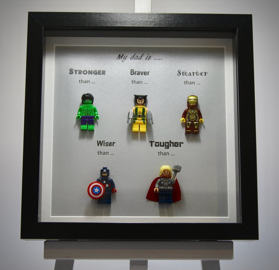 My Dad is.....Super Hero mini figure picture.