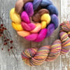 Polwarth wool top roving spinning fibre 100g Forever Autumn