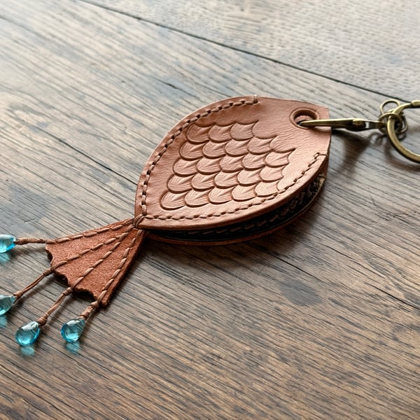 Fish Pouch Keyring Bag Charm