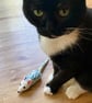 William Morris fabric mouse , catnip kicker toy. - Image 2