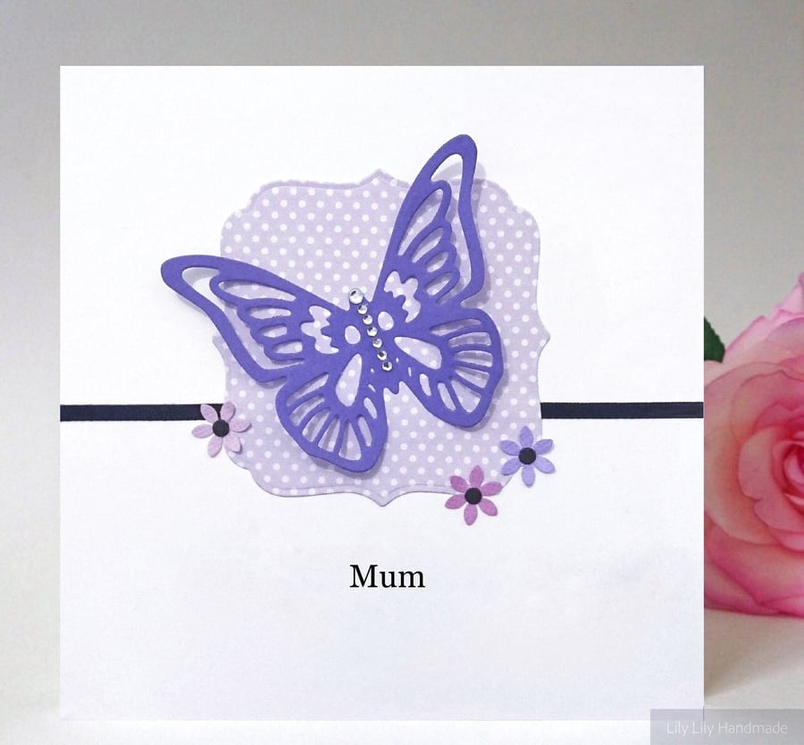 Butterfly design Greeting card by Lily Lily Handmade 