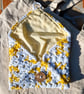 Yellow cotton lined pouch, Small crochet hand stitched pouch, Christmas gift - Image 4